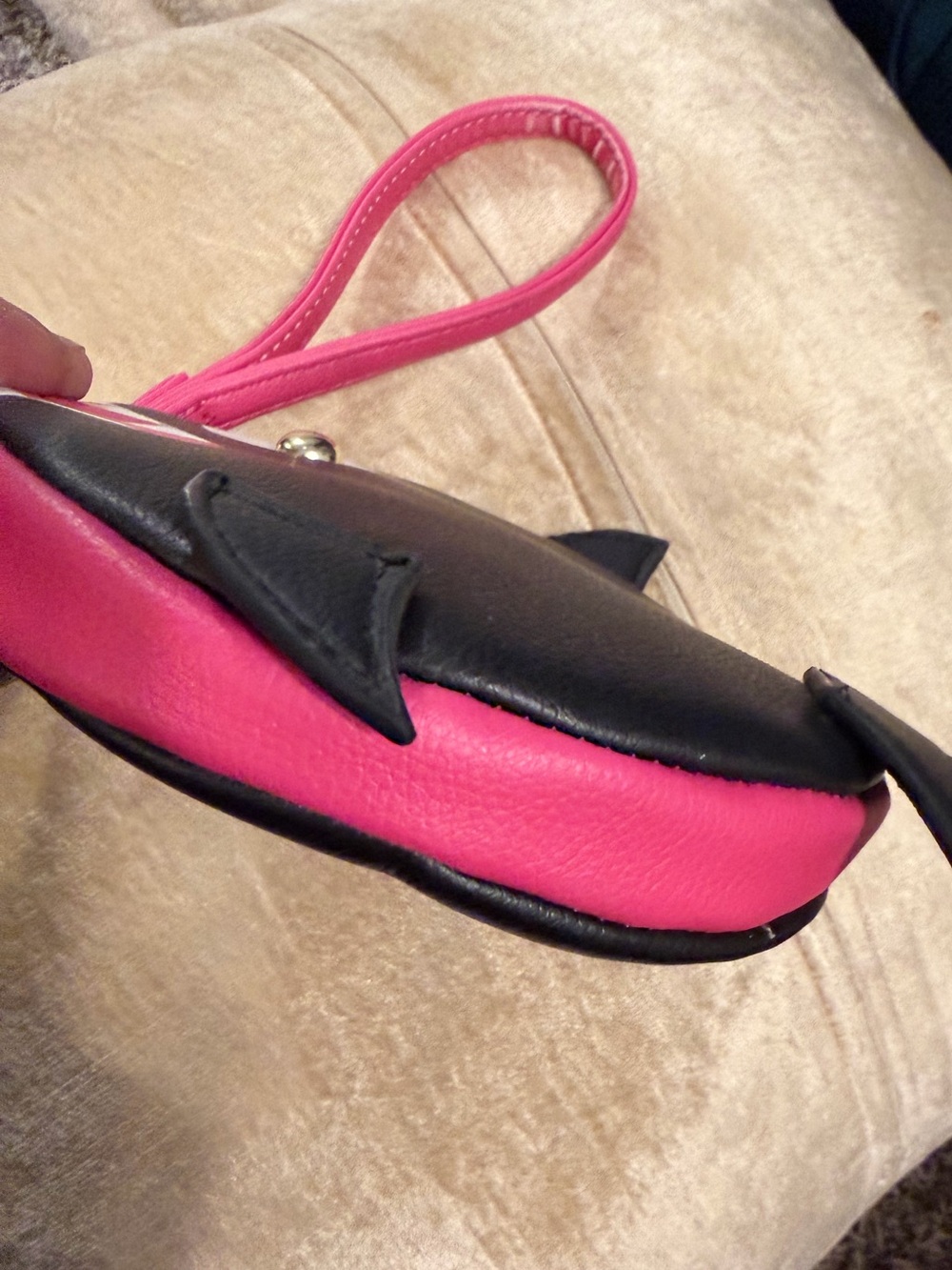 Betsy Johnson Penguin Wristlet Bag - Pink & Black - Picture 6 of 10